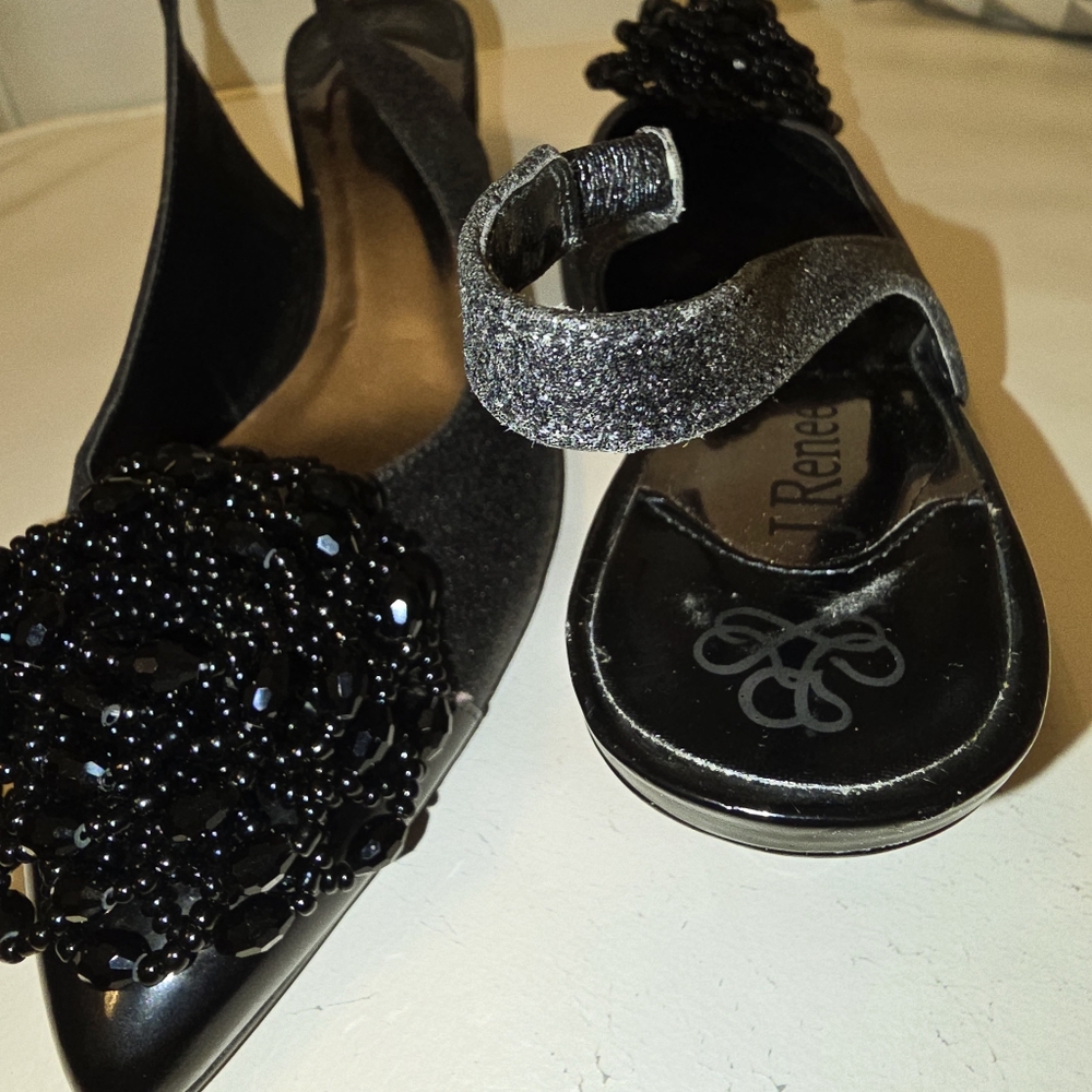 Black Beaded Women's Shoes